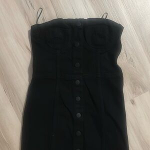 Zara long denim  sleeveless dress